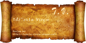 Tézsla Vince névjegykártya